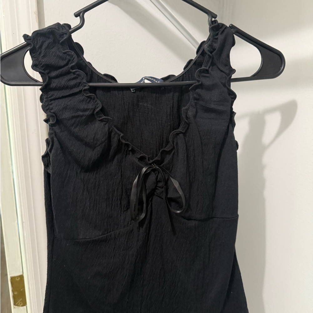Brandy Melville Black Coquette Tank Top